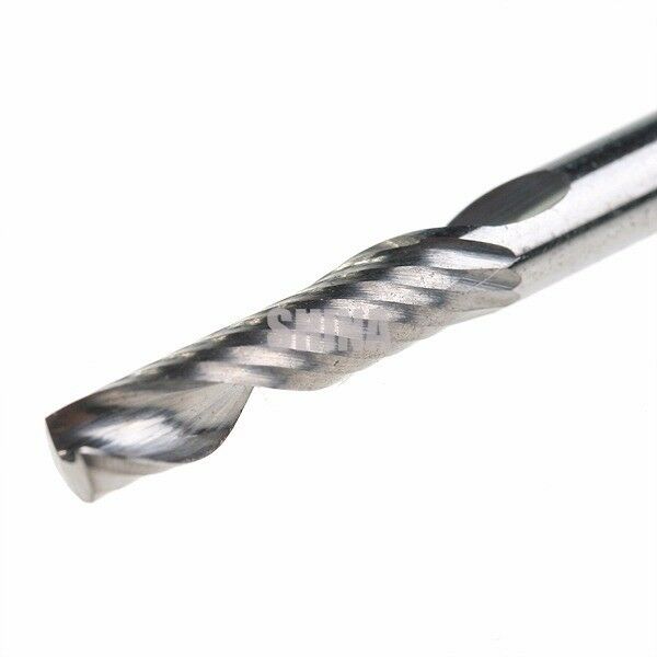 10x 1/8" Carbide Hi-Quality CNC Router Bits Single One Flute Tool 3.175 x 22mm