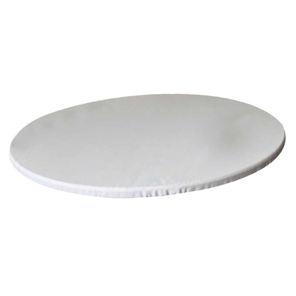 2-Pack Fitted Table Cover Round Tablecloths 120cm Dia for Catering Banquet