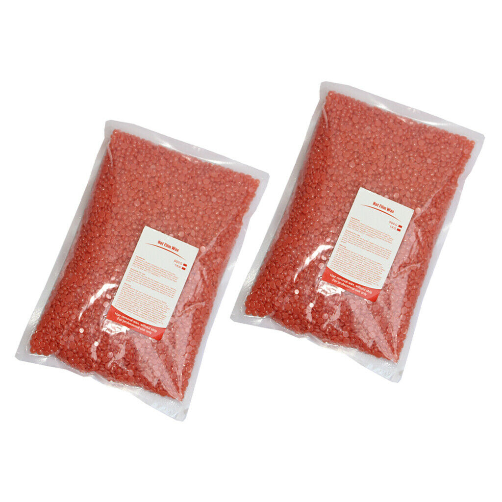 1KG Hard Wax Bean Hair Removal Bikini Depilatory No Strip Pellet Strawberry