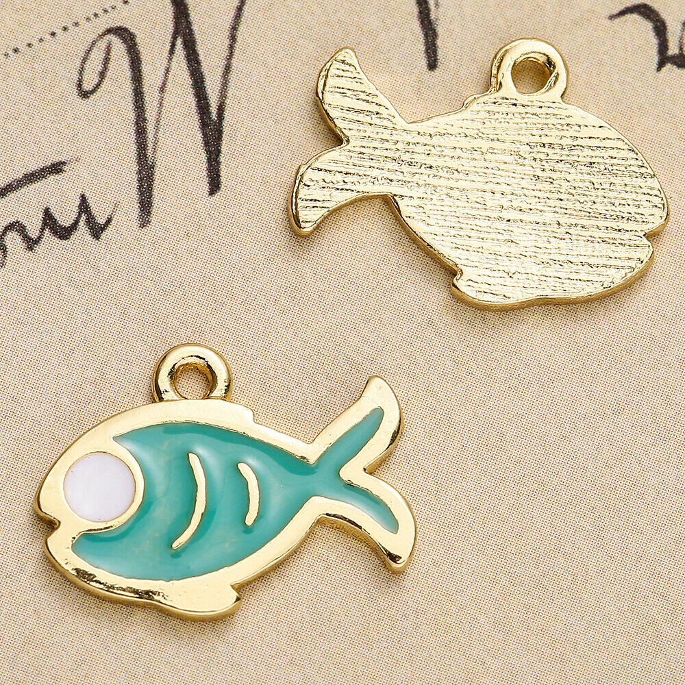 30Pcs New Evil Eye Enamel Charms Eye Alloy Oil Drop Pendants Cute Women Jewelry