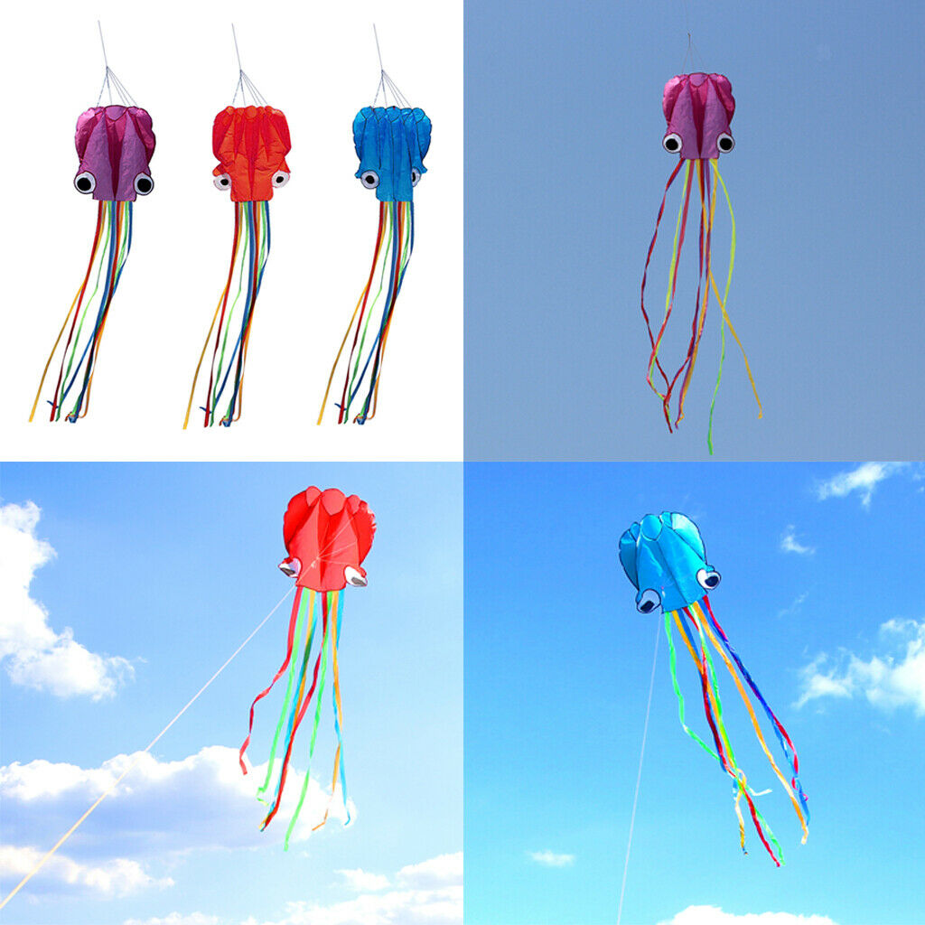 3 Pieces Software Octopus Flying Kite for Kids Sports Activity Toys Gift