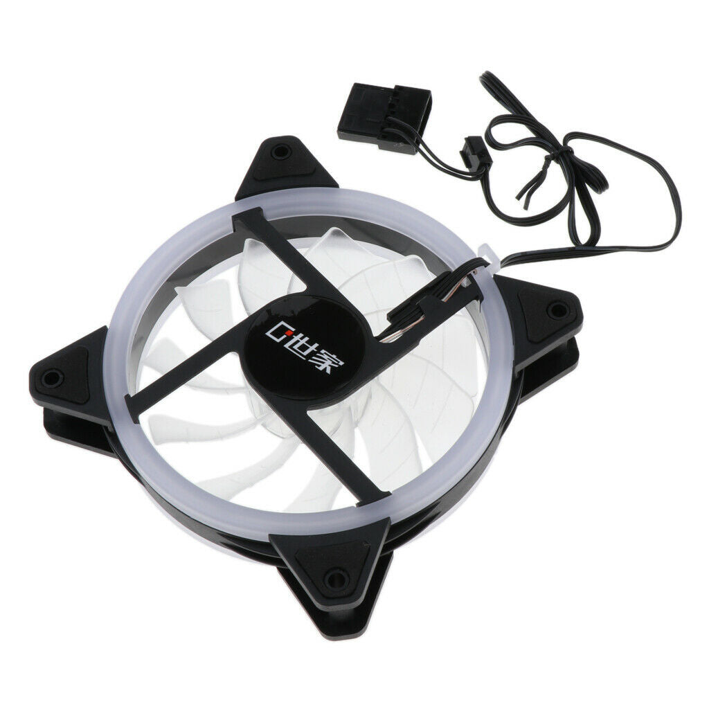 5-Pack 4-Color 12CM LED Computer Case Cooling Fan for PC