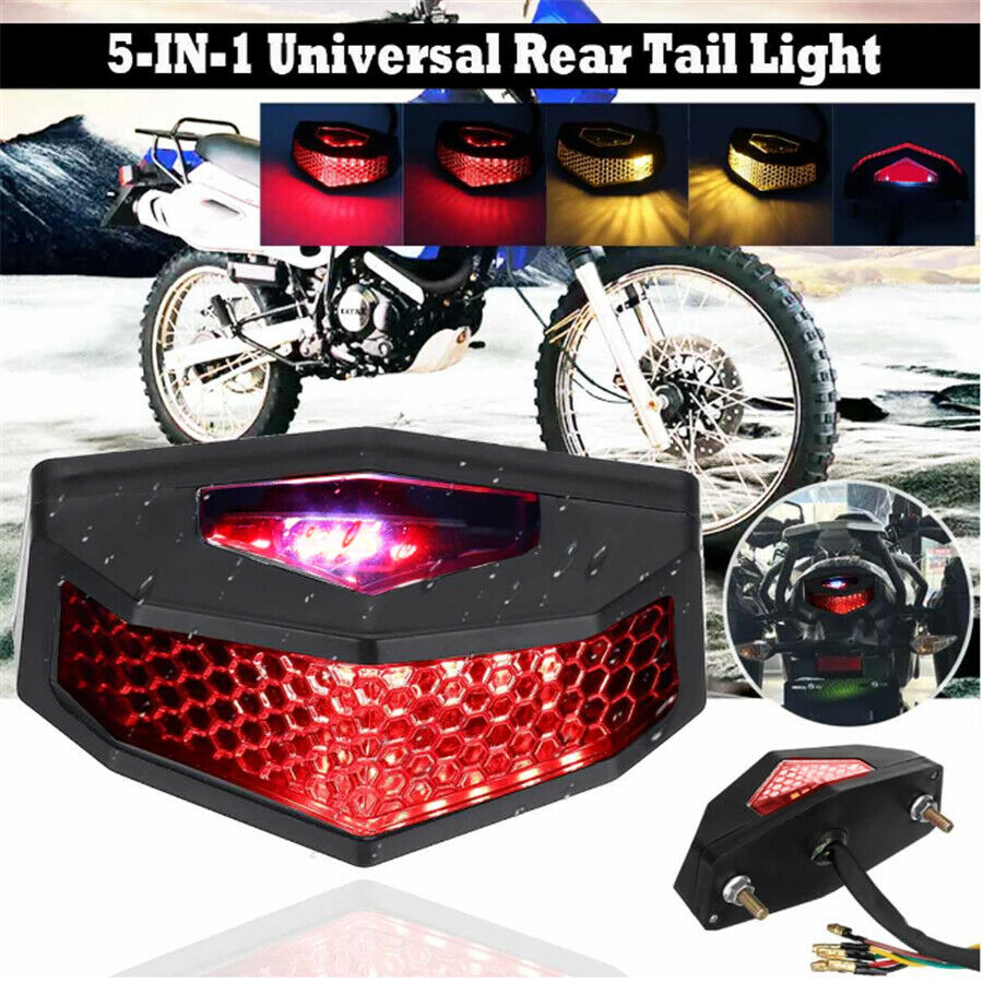 12V Universal Motorcycle  ATV LED Rear Tail Light Brake Stop Turn Signal Light