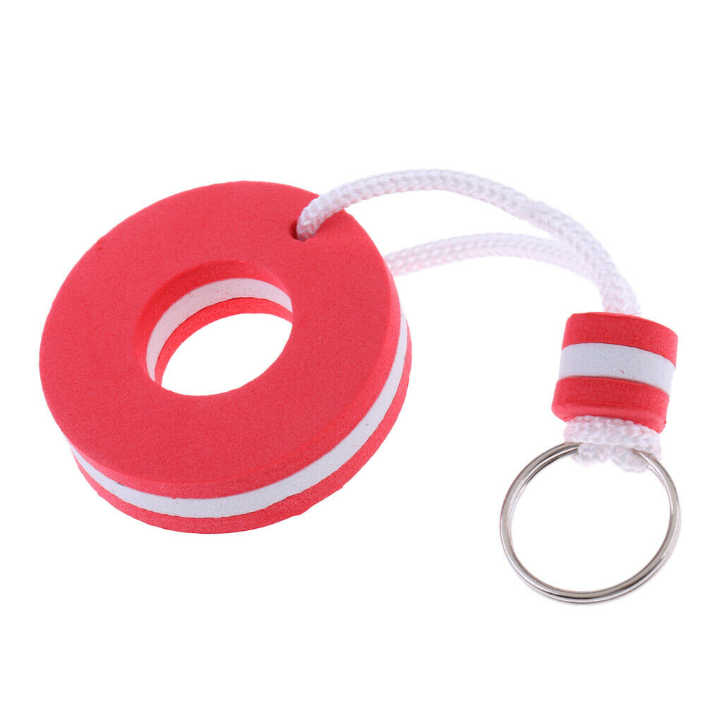 Floating Foam Keychain Fishing Boat Buoy Key Float Key Ring Holder- Red Buoy