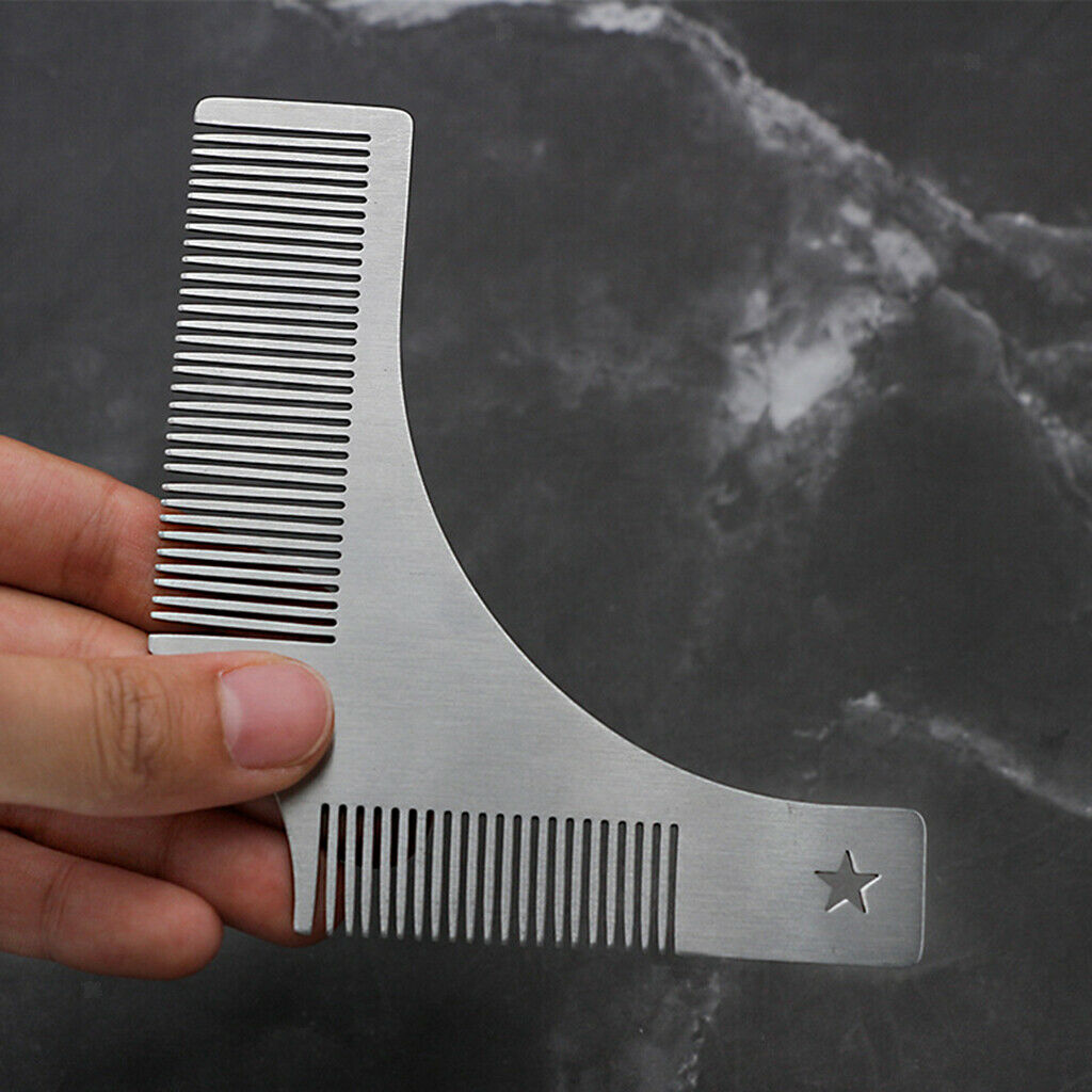 Beard Shaping Stencil Tool, Mustache Grooming Styling Symmetric Comb Template