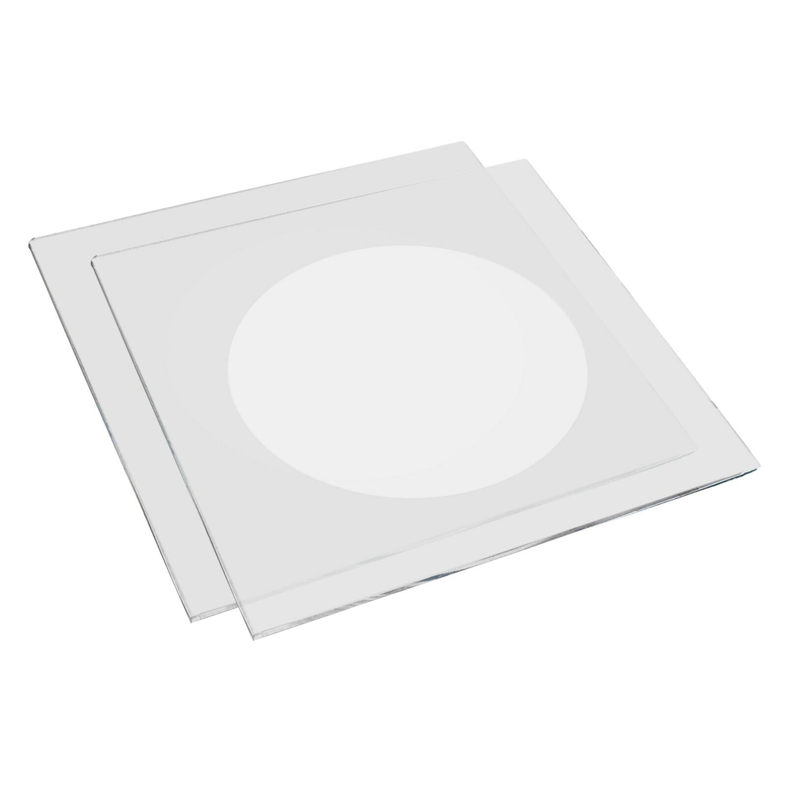 2Pcs Acrylic Napkin Holder Square Coasters Placemat Shatterproof Home Decorss