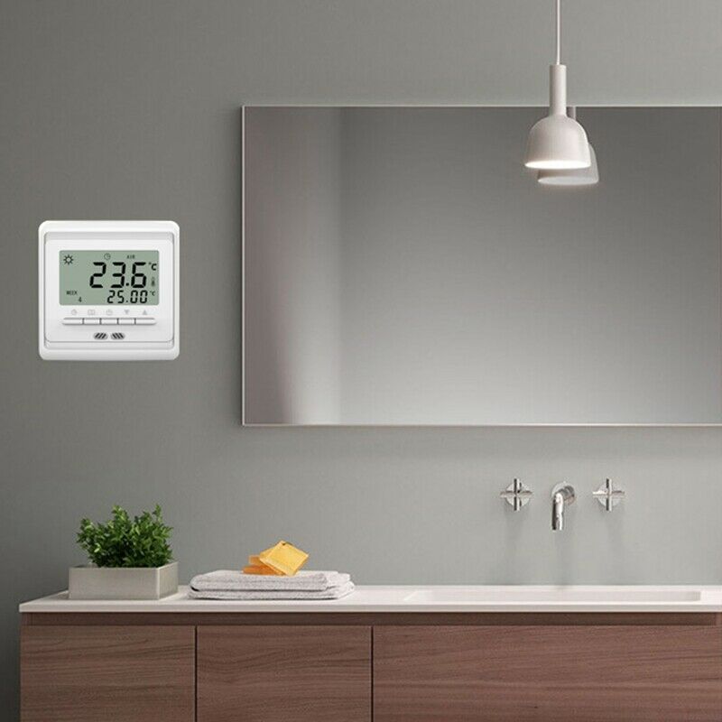C11.H3 16A 85-250V AC Digital Electric Heating Temperature Controller LCD ProgW3