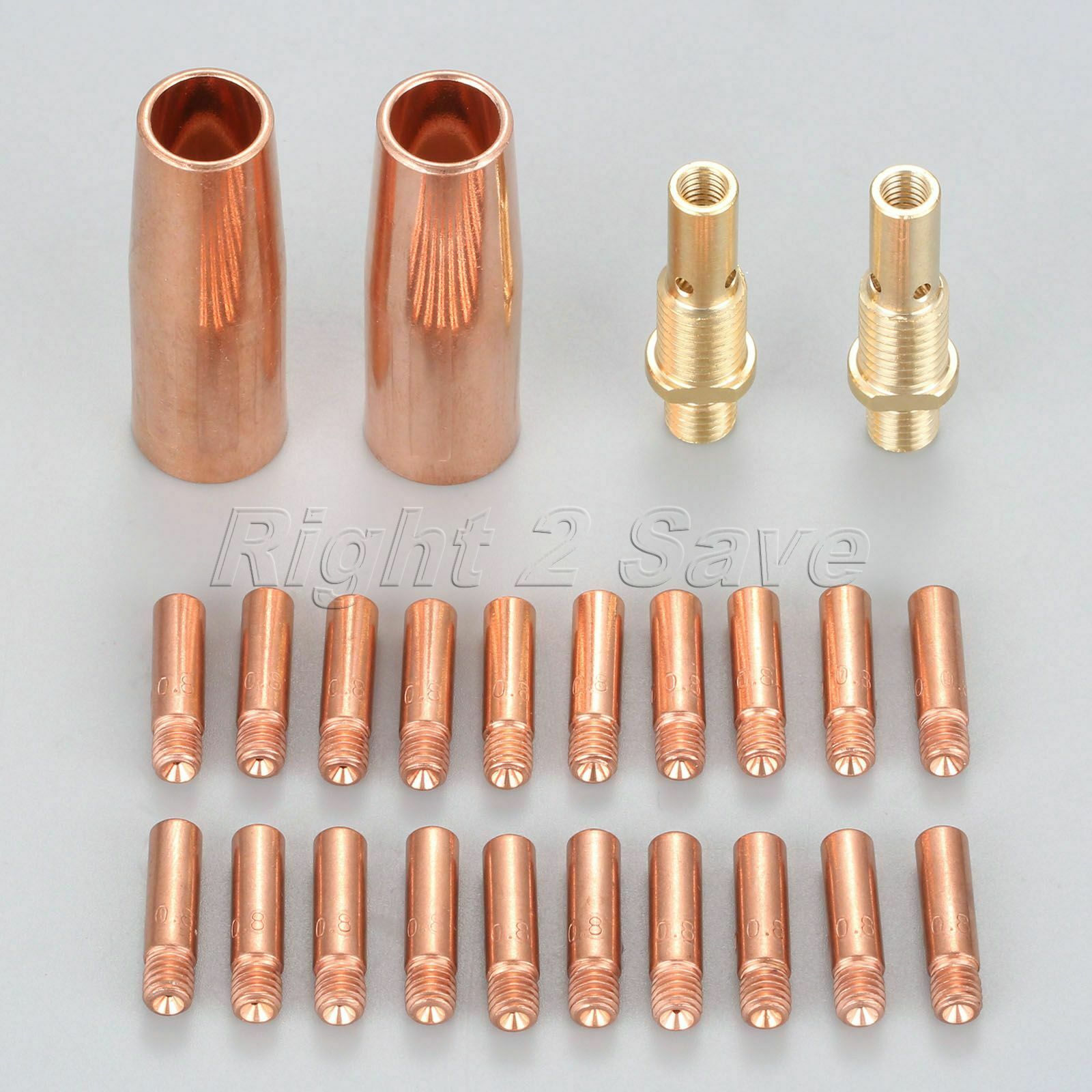 24Pcs MIG Welding Gun Kit .030" Tip Nozzle Diffuser Fit for Lincoln Magnum Tweco