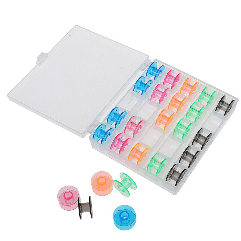 25Pcs/Set Empty Bobbins Sewing Machine Spools Storage Box for Sewing Mach.l8