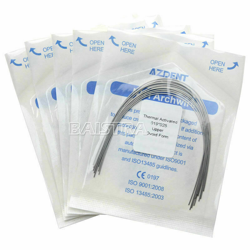 50 bags Dental Ortho Arch Wires Heat Thermal Niti Rectangular 019*025 Upper