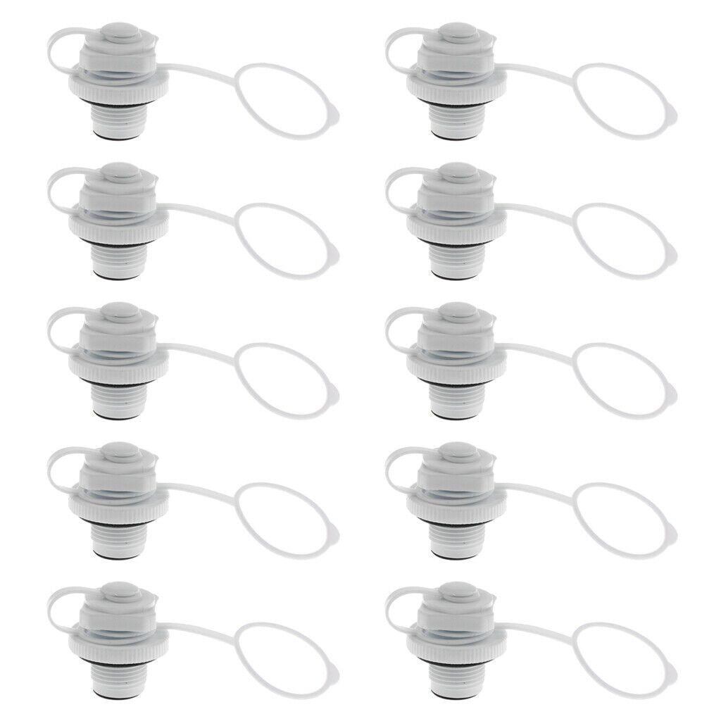 10pack Durable Boston Valve Rubber Raft Canoe Airbed Air Valves Plug Spiral