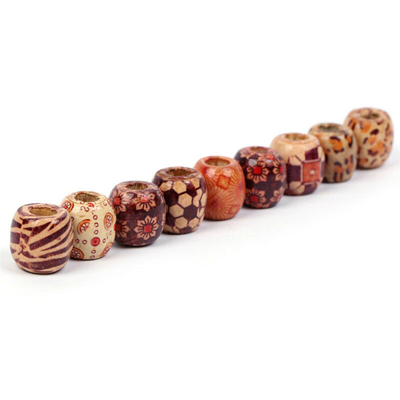 50PCS Dreadlock Hair Beads Dread Beads Hair Braid Pins Rings DIY Cuff Jewelry SJ