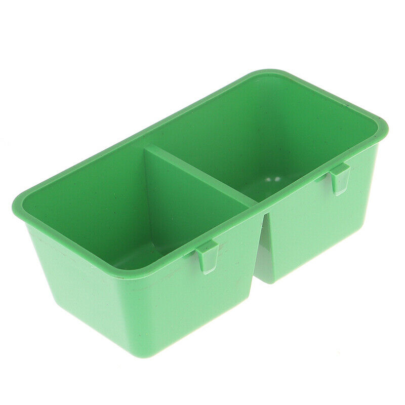Parrot Food Water Bowl Dual Feeding Cup Bird Pigeons Cage Water Food Feed.l8