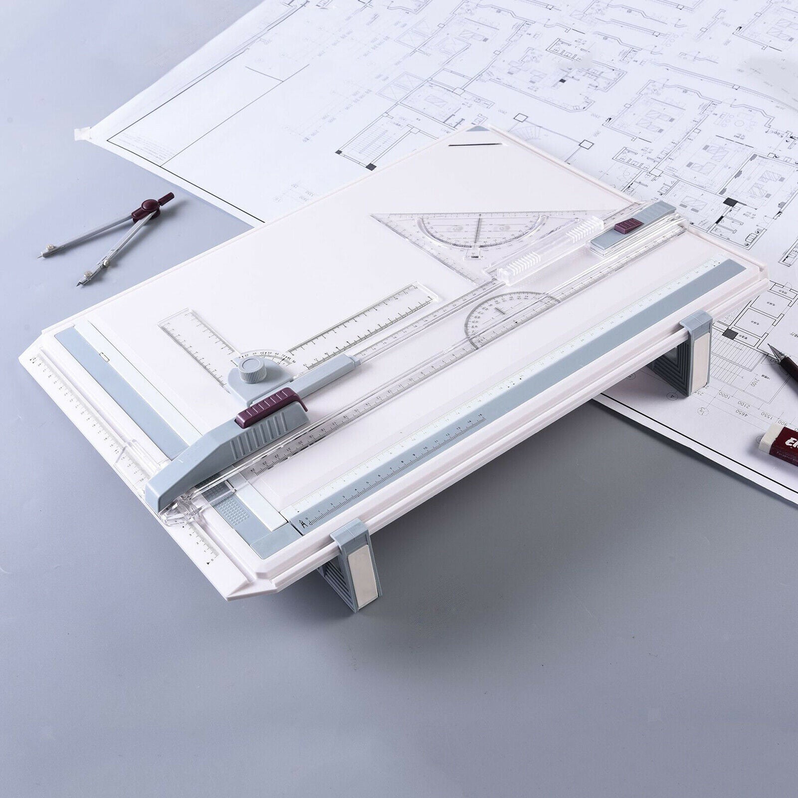 57x37cm Drawing Board Portable Architectural Drafting Table Parallel Motion