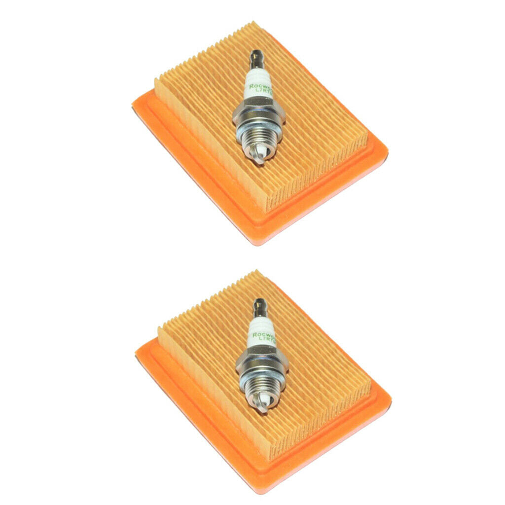 2x Air Filter Spark Plug for Stihl FS120 FS200 FS250 BT120 FR350 HT250 MM55