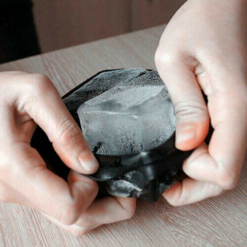 Silicone Ice Cube Square jumbo king Size Big Black Mould Large Mold Tr.l8