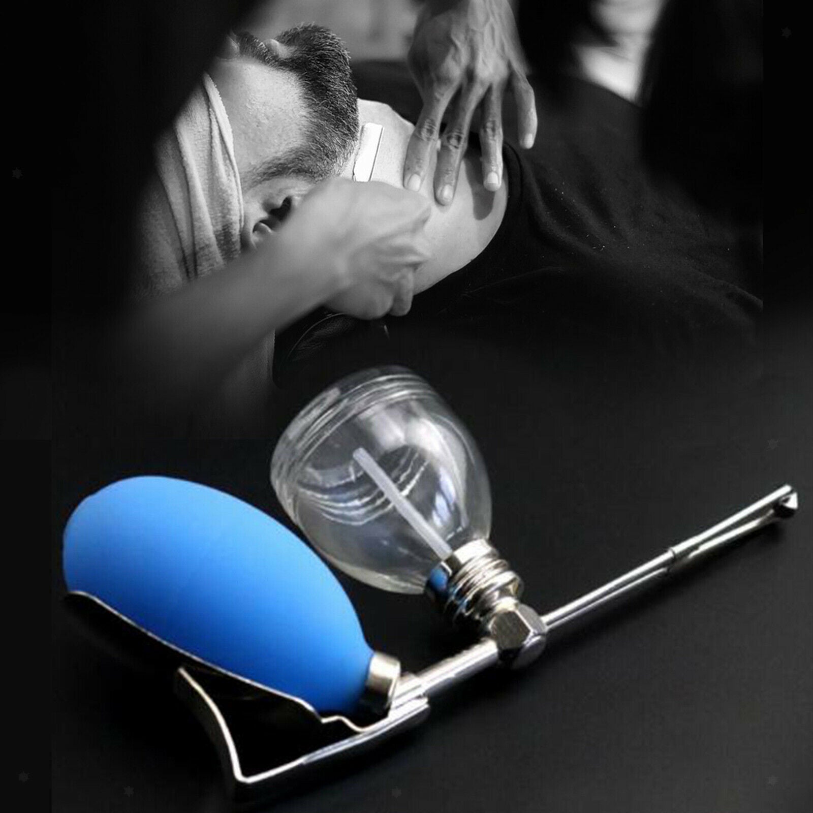 Powder Blower Puffer Barbers Hairdressers Talcum Bottle Hair Salon Home Use