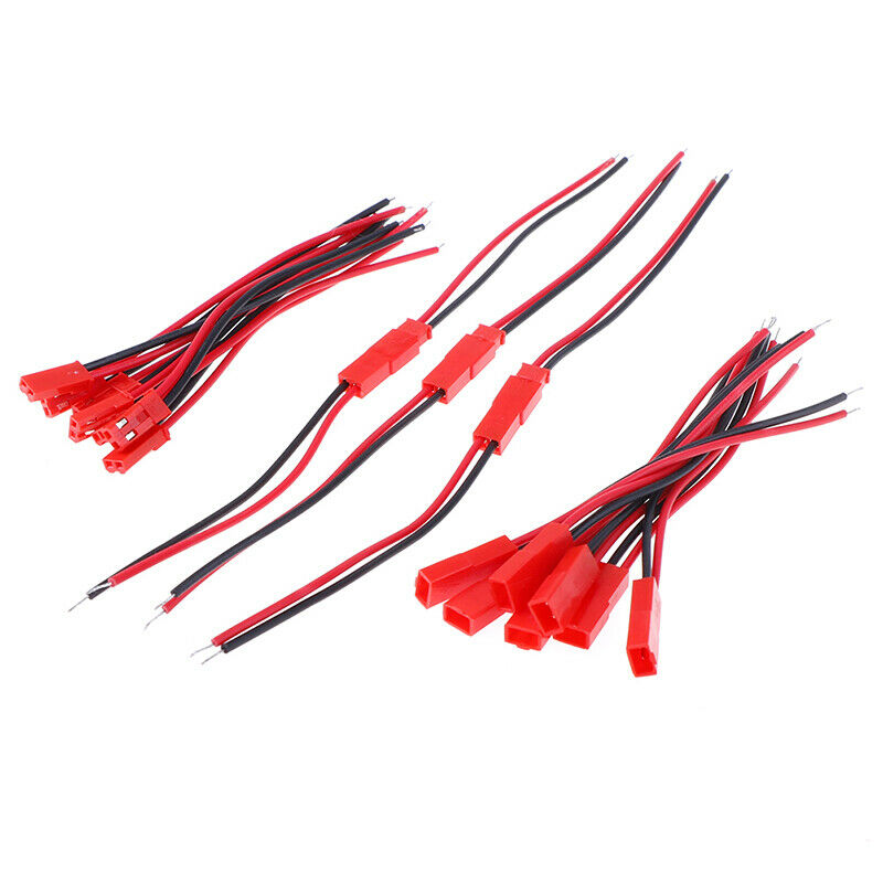 20pcs 2 Pin Connector Male Female JST Plug Cable 22 AWG Wire For RC Battery NC