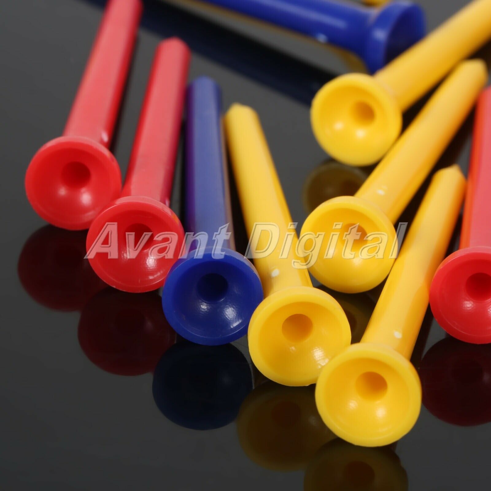 70mm Multicolor Low-resistance Golf Tees Outdoor Sports Plastic Golf Accessories