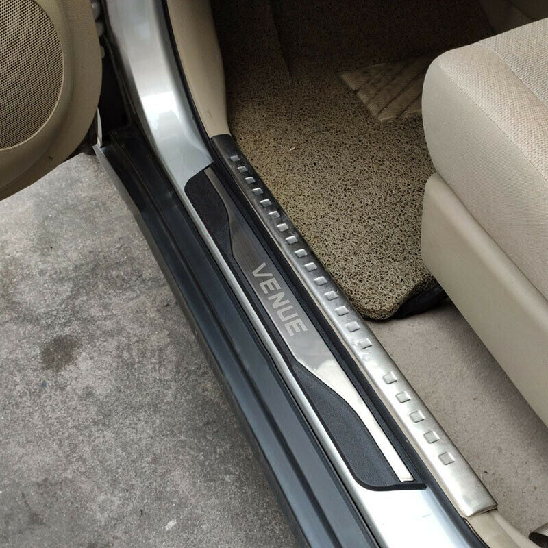 Car Door Sill Protector Scuff Plate Welcome Pedal For Hyundai Venue 2020 2021