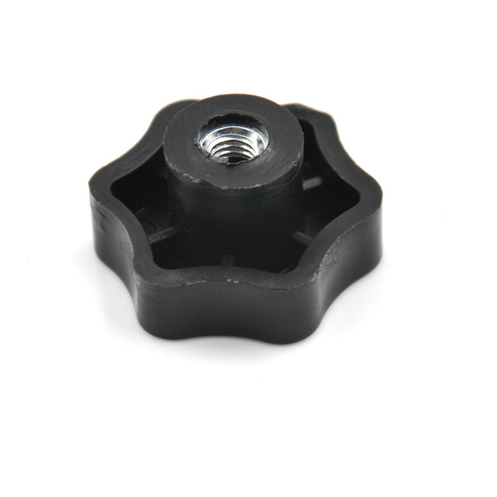 4pcs M6 Female Thread Star Shaped Head handle Nuts Knob with through-hol.l8