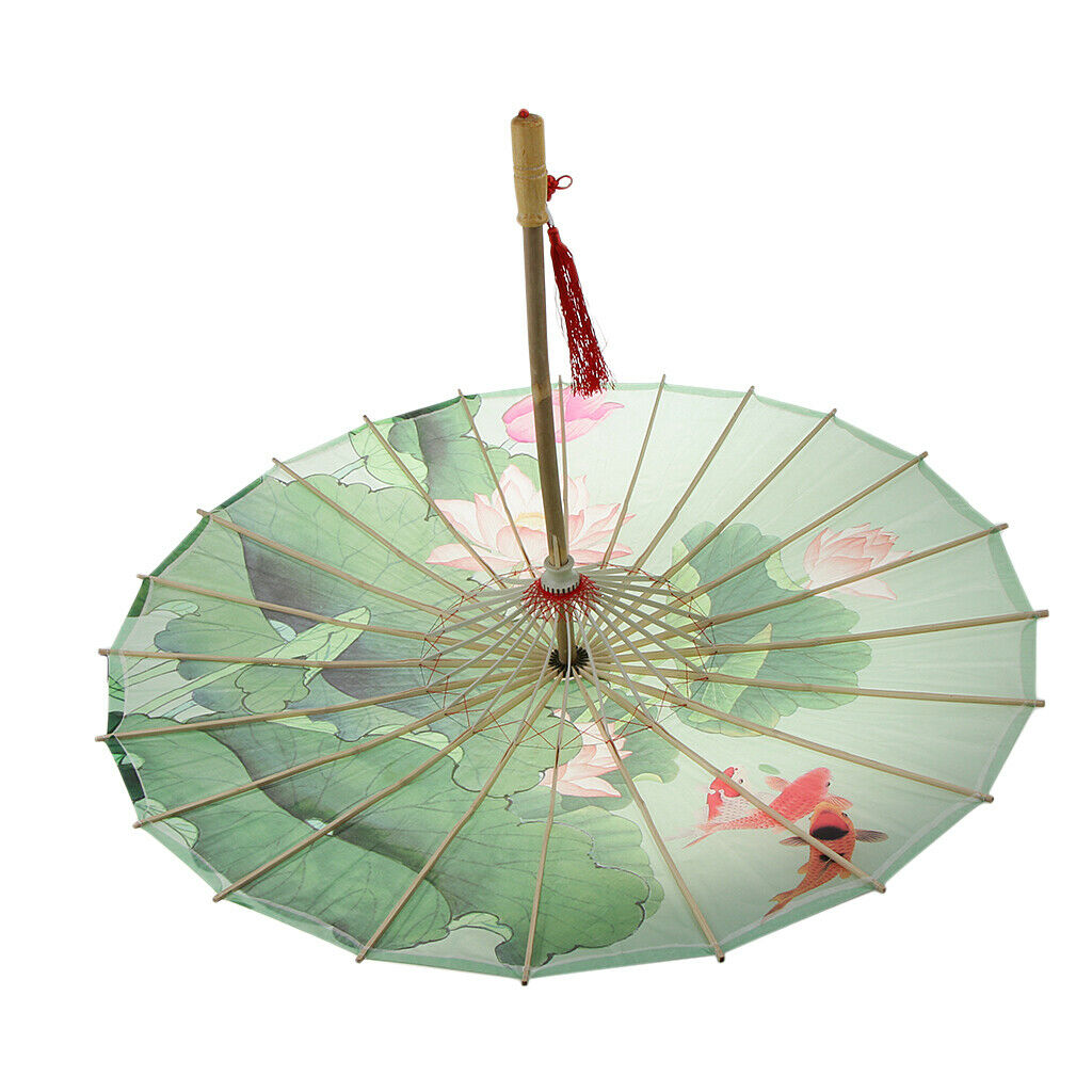 Chinese Umbrella Oil Paper Wedding Party Dance Photography Prop Lotus Pond