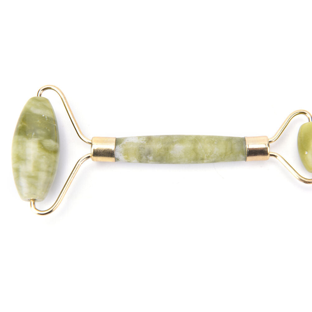 Natural Jade Guasha Facial Beauty Massage Tool Jade Roller Face Thin Massager DD
