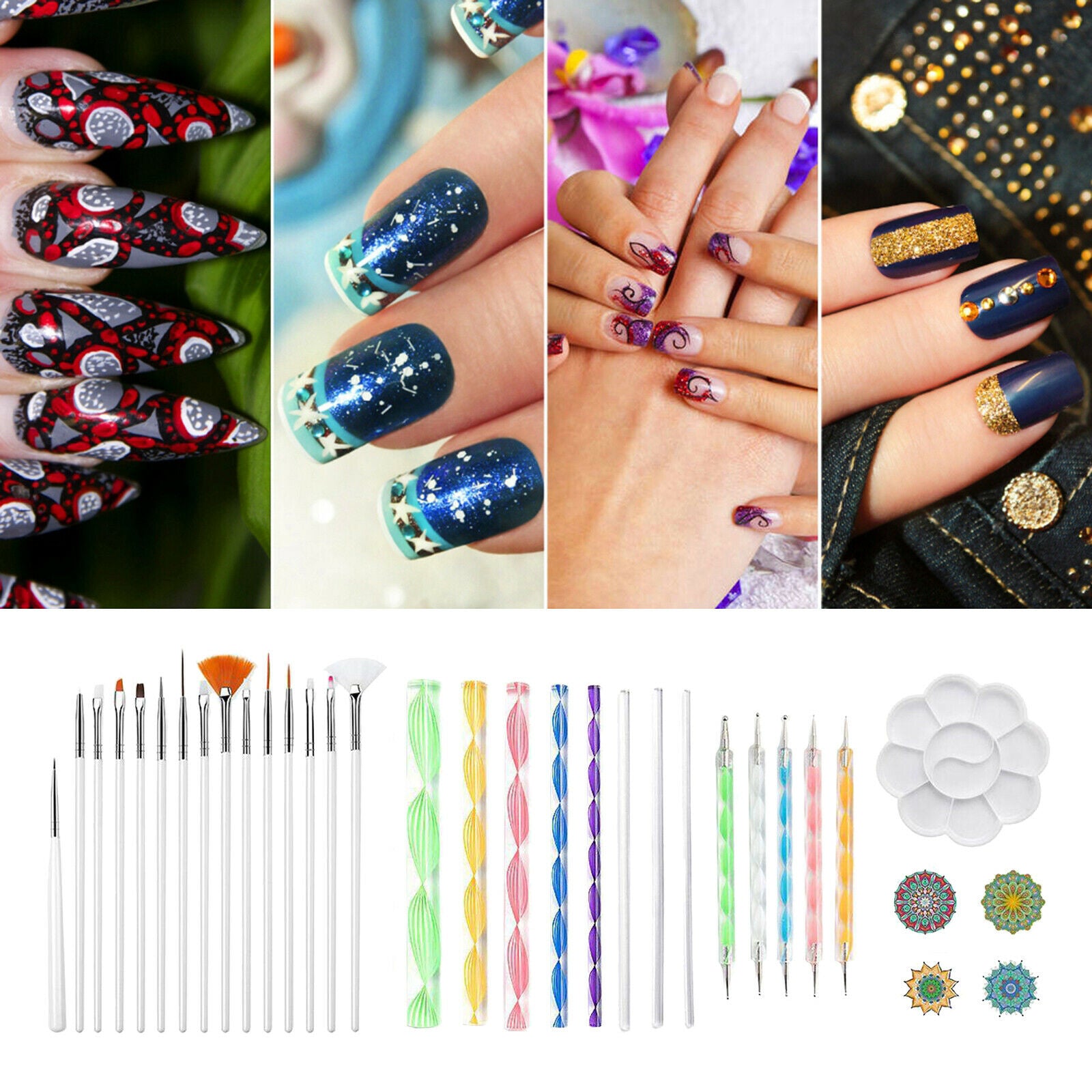 33 Pcs / Set Mandala Dotting Painting Tool Stick Ceramic Carving
