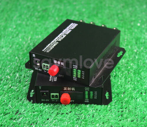 4CH Video Digital Optical Transmitter and Receiver Fiber Media Converter