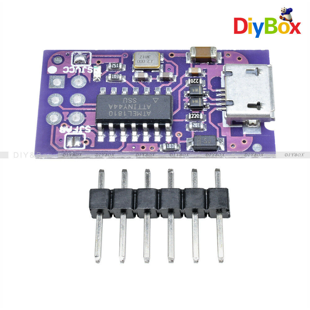 Micro USB 5V Tiny AVR ISP ATTINY44 USB TinyISP Programmer For Arduino Bootloader