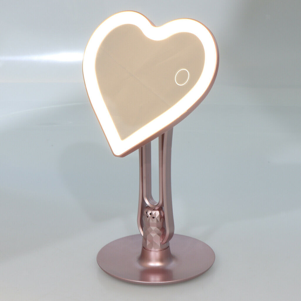 Aromatherapy LED Light Makeup Mirror with Organizer Stand Holder Adjustable