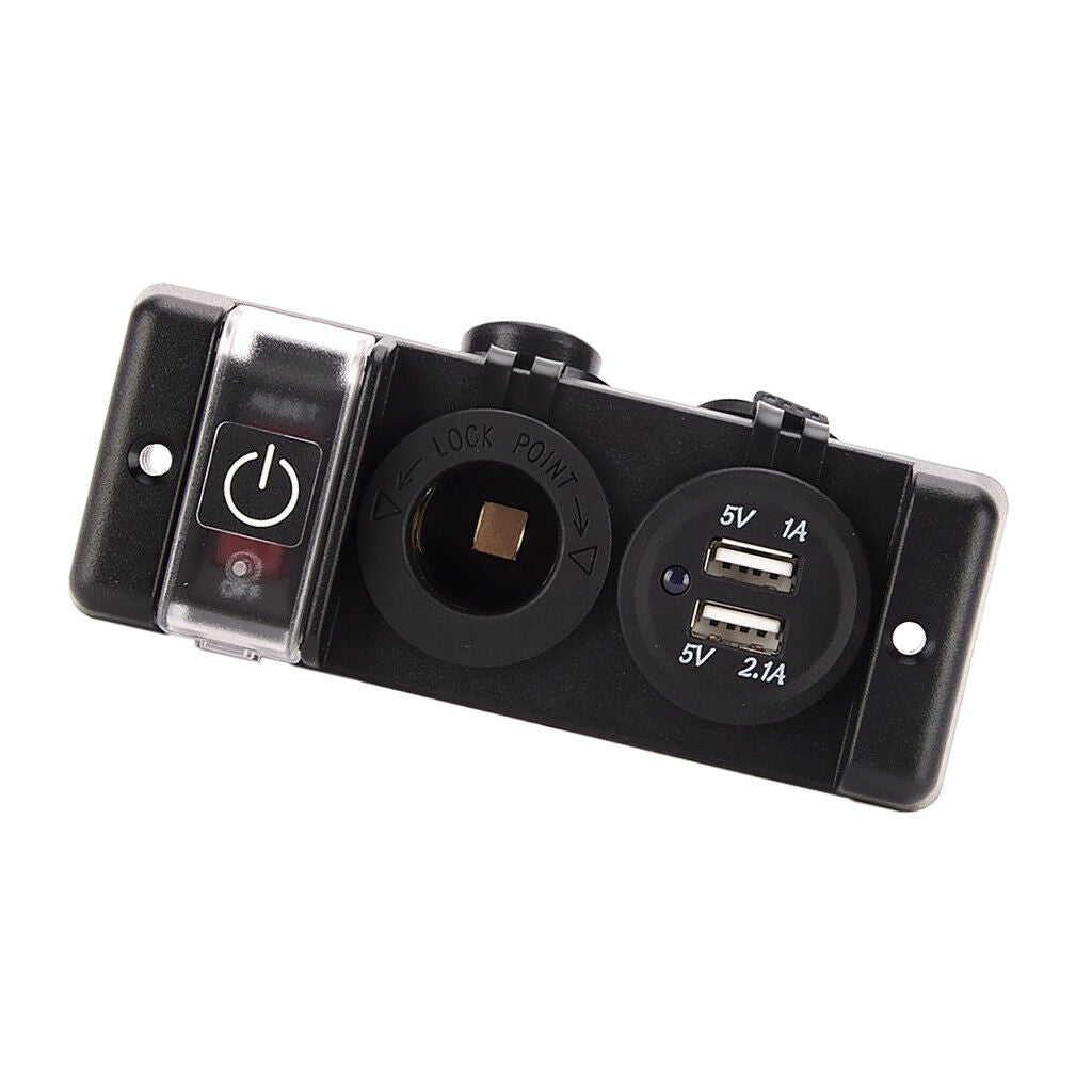 Universal Charging Socket Cigarette Lighter 12V USB for ATV Motorcycle