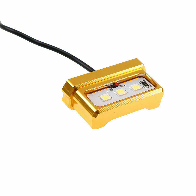 New 3-LEDs Motorcycle LED License Plate Light 12V Screw Bolt Tail Fog White Lamp