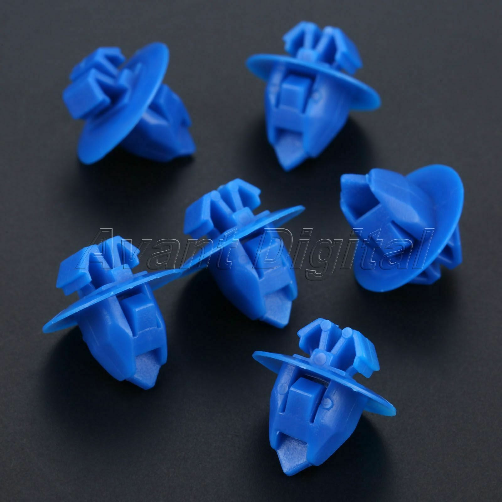 50x Auto 10mm Fasteners Fixed With Wheel Eyebrow Push Type Triming Clips Plastic