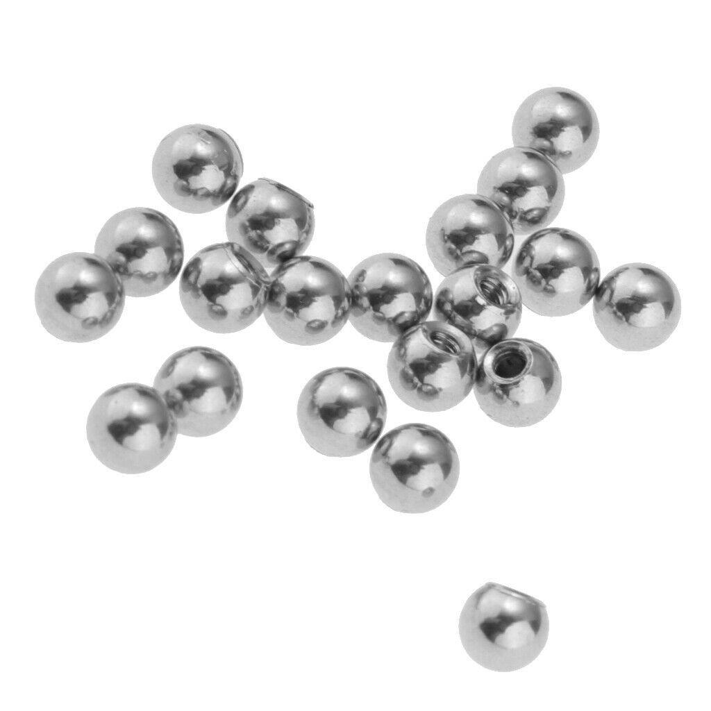 20x New Replacement Spare BALLS Body Piercing Balls Piercing Steel Color
