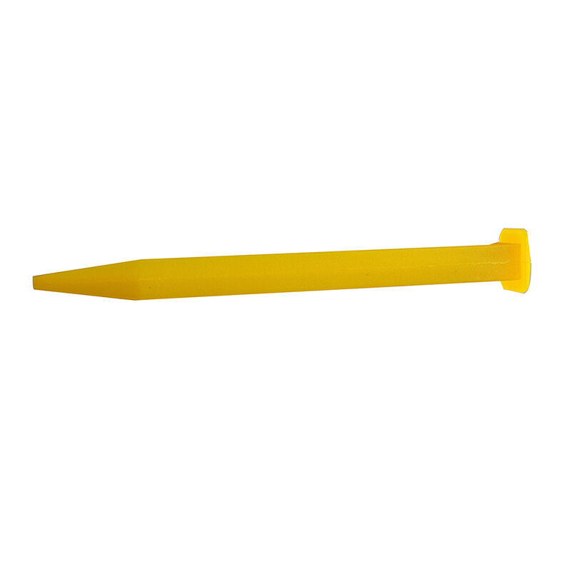 10x YELLOW HEAVY DUTY PLASTIC CAMPING & AWNING TENT SAND GROUND PEGS STAK.l8