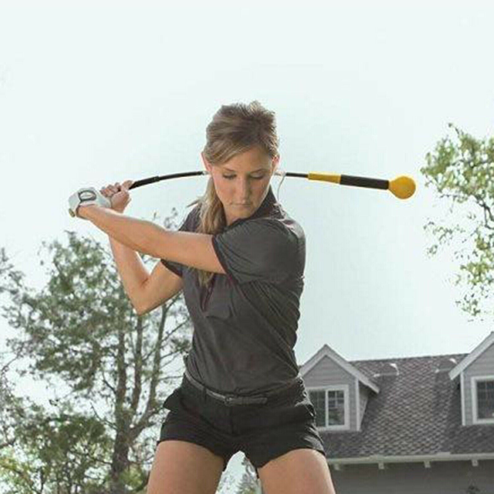 47" Indoor Golf Swing Trainer Whip Training Aid Whip Stick Golf Aid Practice