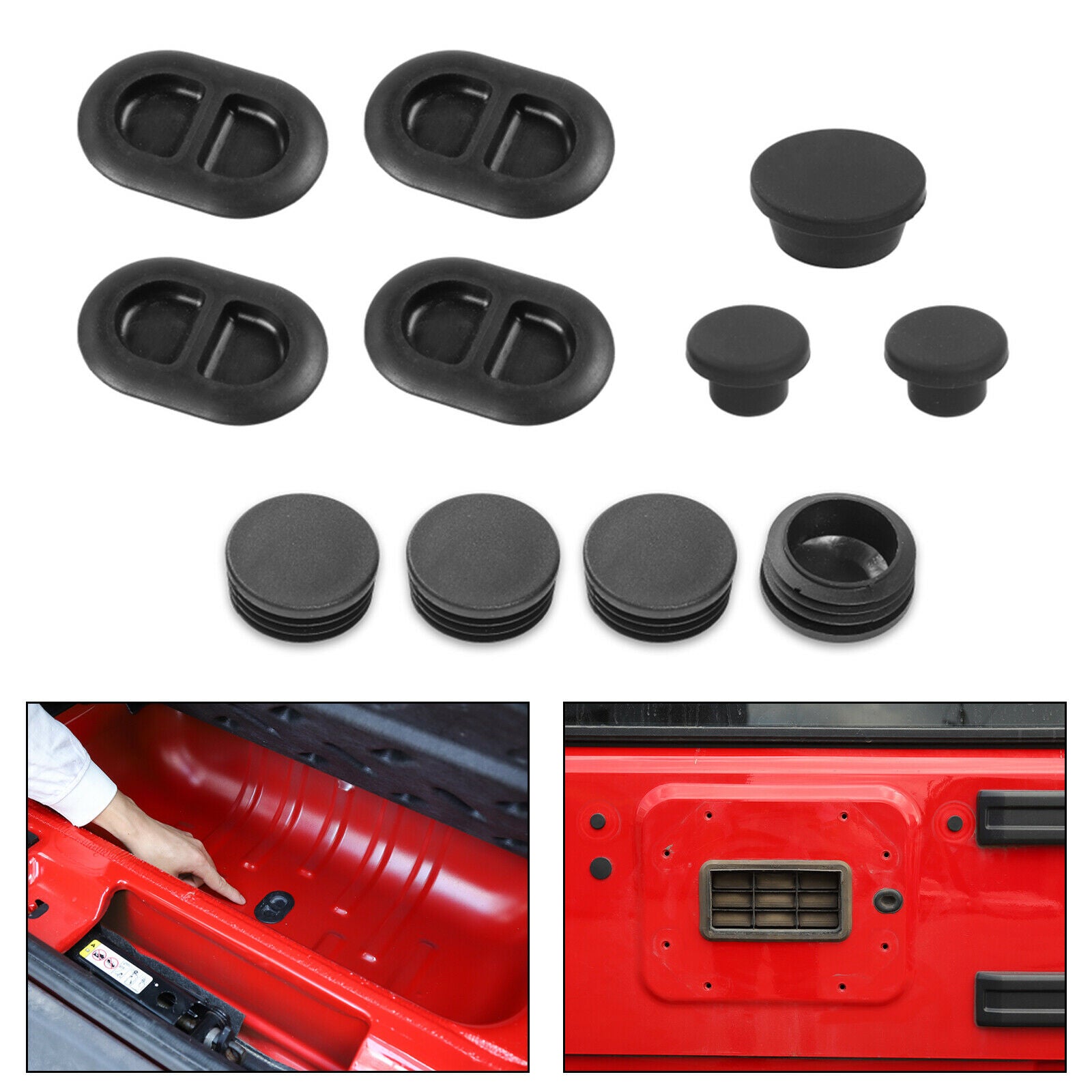11pcs Small Rubber Floor Drain Plugs Pan Body Plug For Wrangler JK 07-17 CN