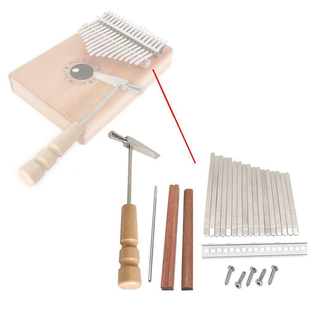 17 Key Kalimba DIY Accessory Thumb Piano - Keys+Bridge+Tuning Hammer