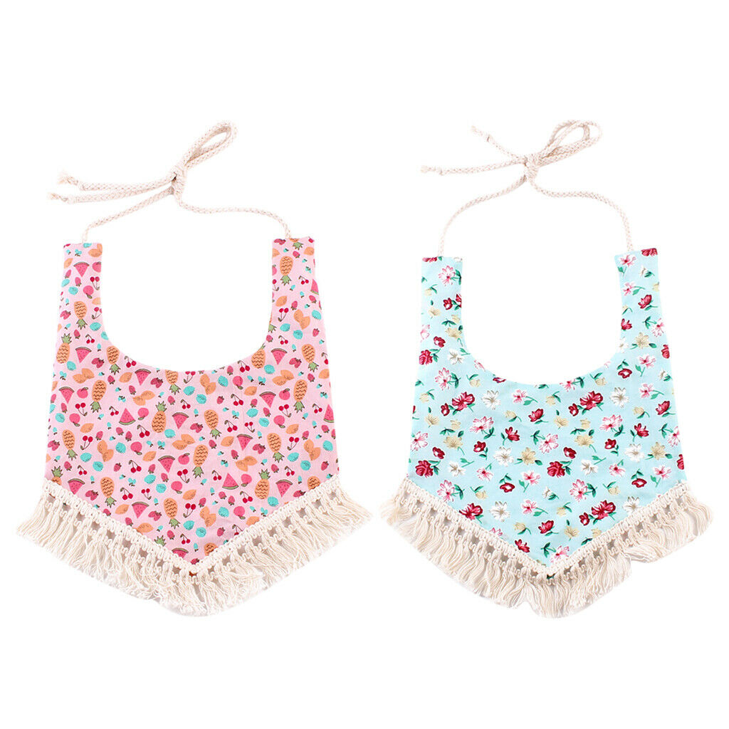 2 Pcs Infant Baby Feeding Saliva Towel Dribble Triangle Bandana Bibs Stripe