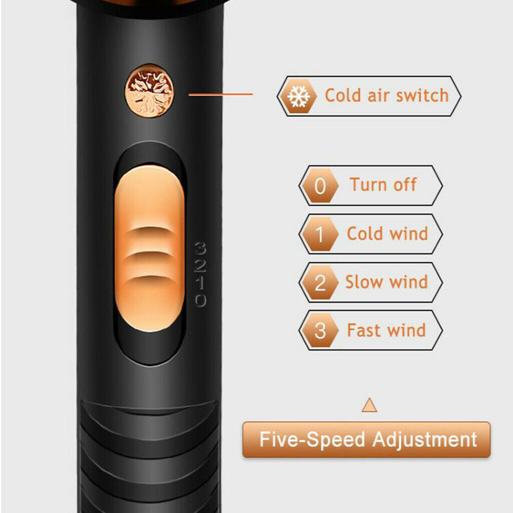 Negative Ionic Hair Blow Dryer Fast Drying with Concentrator for Home Salon