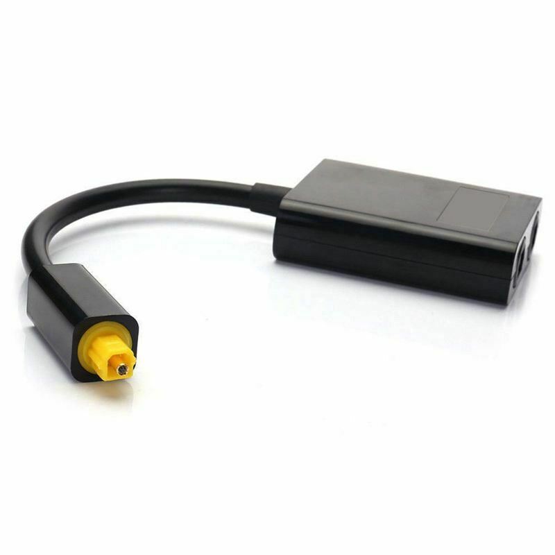 Dual Port Digital Optical Fiber Audio Splitter Cable Adapter 1 In 2 Out V8Q5