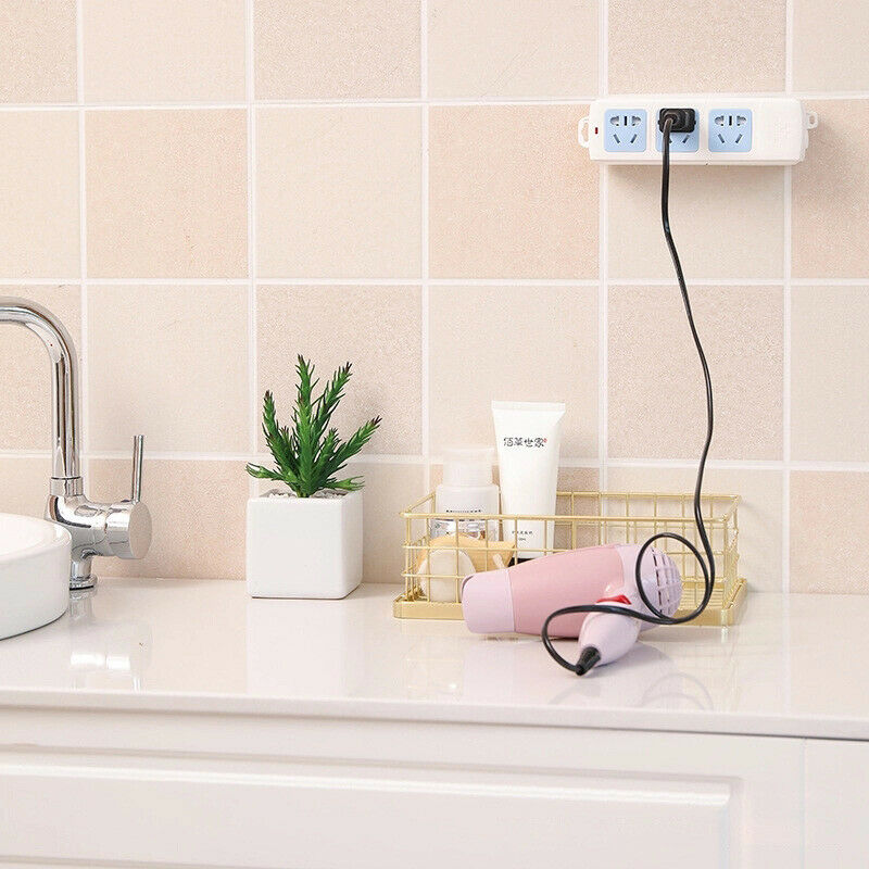 Self-Adhesive Power Strip Holder Fixator-Wall-Mounted Socket Cable Fixe Lt