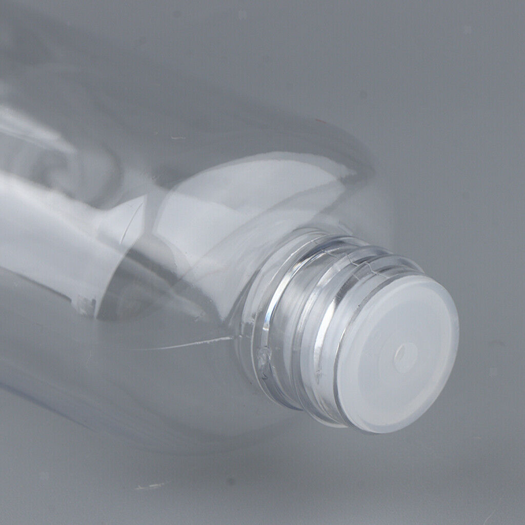 100ml Clear Plastic Empty Bottles with Alumite Screw Caps Set of 2 Lightweight