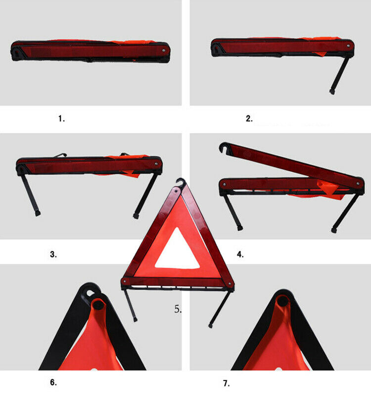 Car Warning Triangle Emergency Reflector Sign Road Safety Kit Parking Reminder