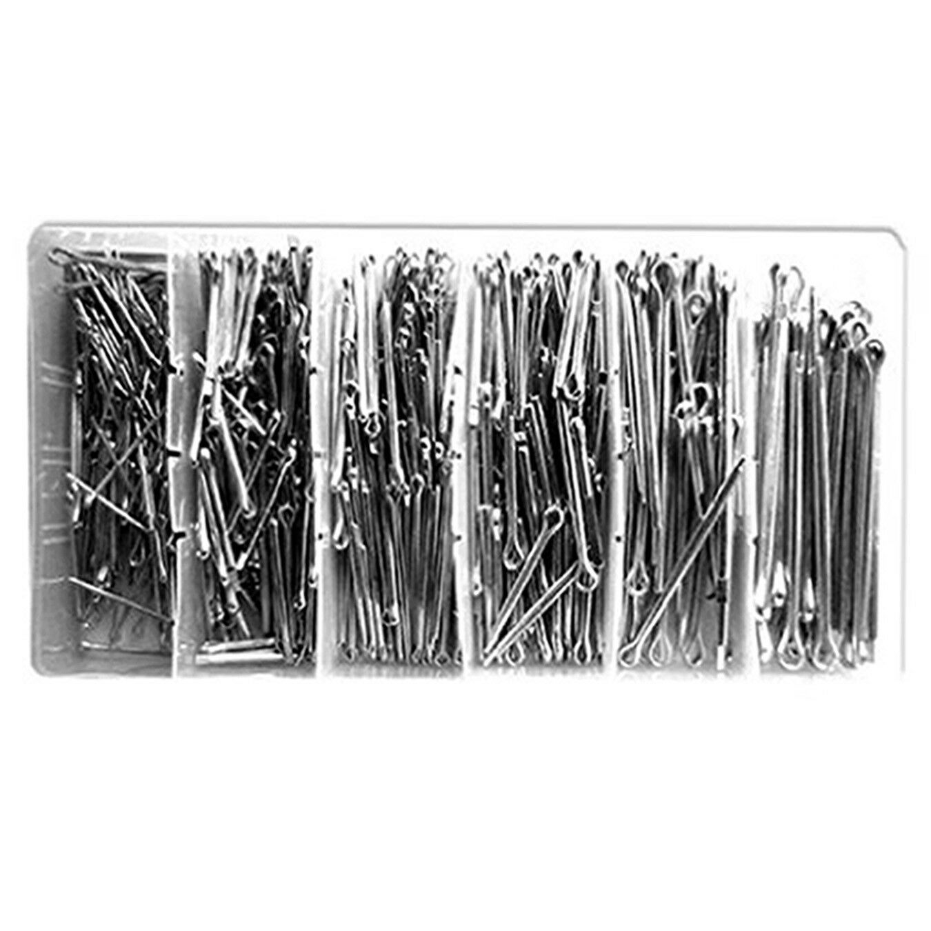 555Pcs Split Pin Boxed Stainless Steel Heavy Elastic Hairpin Din94 New