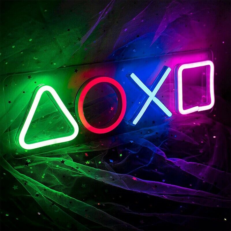 Gaming Neon Lights Signs for  Icon Bedroom Wall, USB Powered LED Neon Light foM7