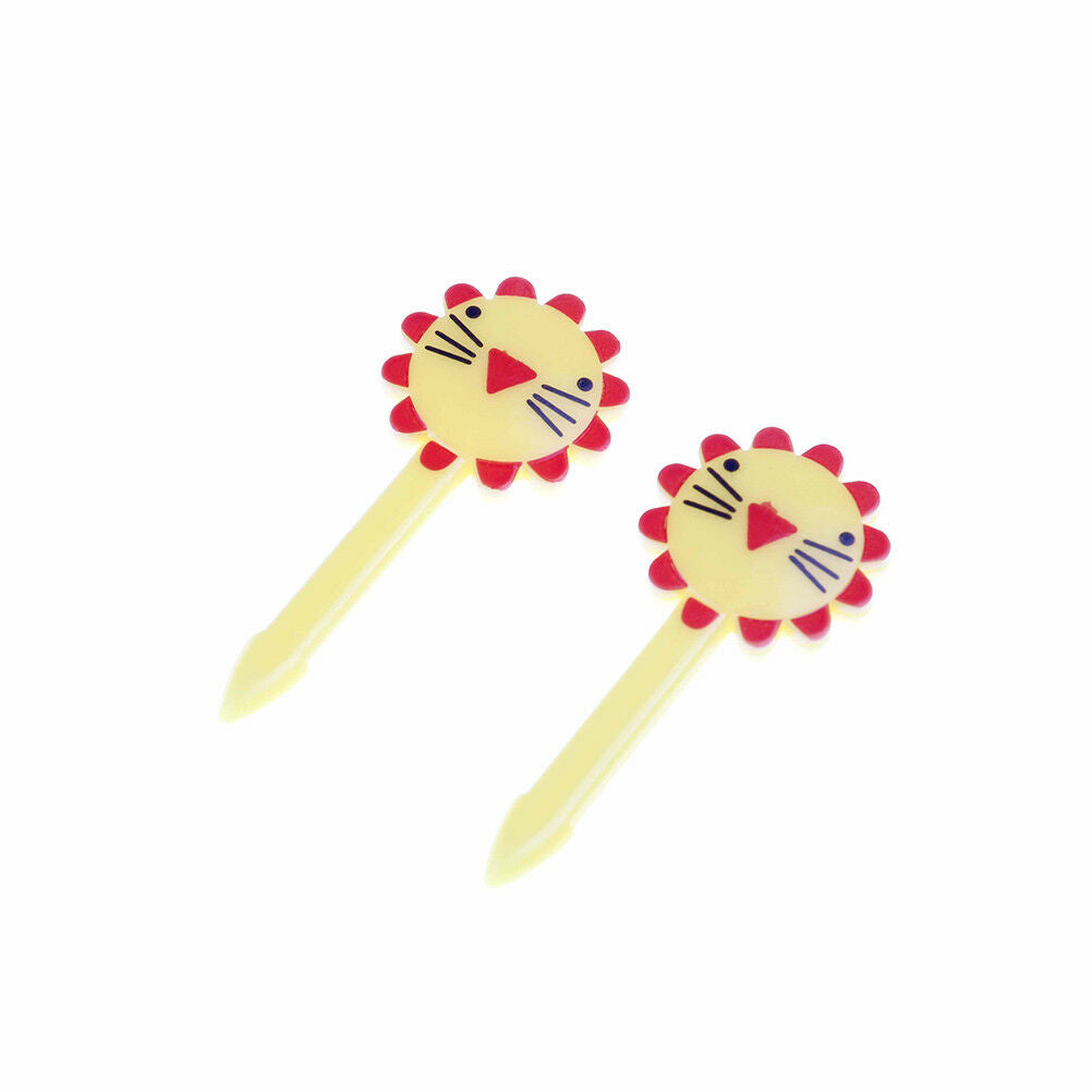10x Cute Animal Fruit Forks Dessert Fork Toothpick Kids Tableware Food Pi.l8