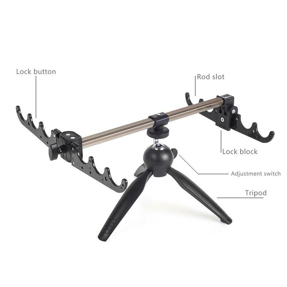 Ice Fishing Triangle Bracket Camera Tripod Fish Rod Holder Fishing Gear @