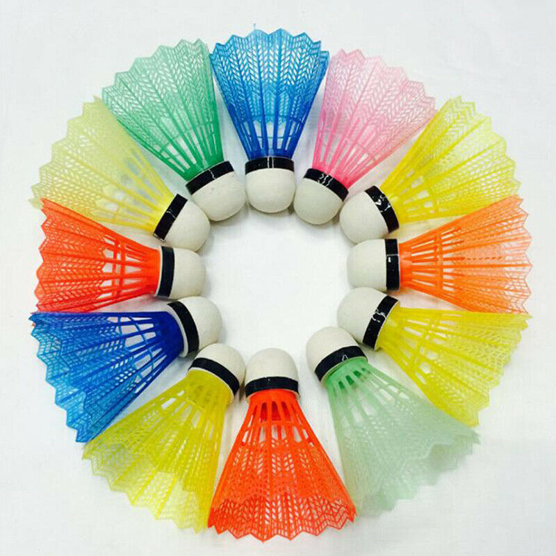 12 Pieces Badminton Balls Colorful Portable Shuttlecocks Supplies High Qu.l8
